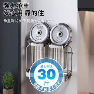 多功能筷篓筷笼收纳盒厨房家用沥水快子置物架托 不锈钢筷筒壁挂式