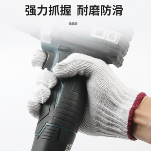 手套劳保耐磨工作加厚棉纱棉线白尼龙男工地工人劳动干活修车防滑