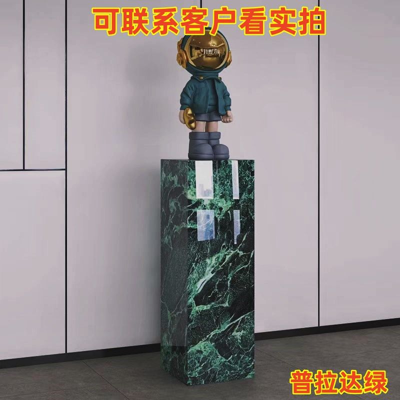 奢石岩板花架沙发边几落地摆件盆栽摆放展示架大理石底座立柱花几,家居饰品,装饰摆件,淘宝优惠券,粉丝福利购,淘宝优惠卷