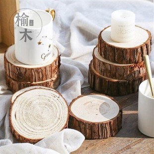 实木桩墩子装饰圆木杉木造景小木柱底座壁炉装饰木头桩子