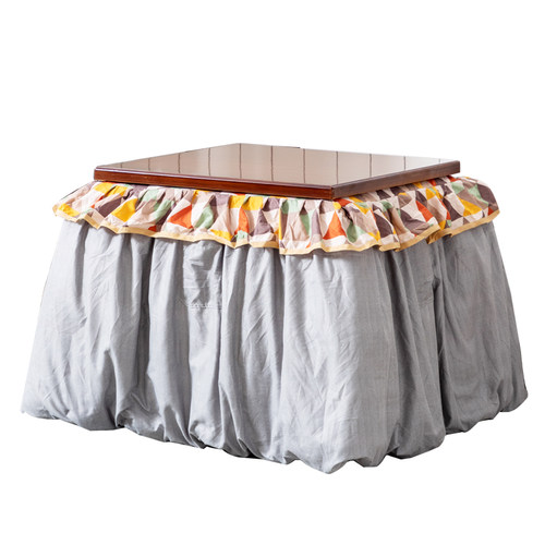 烤火桌子家用折叠正方形长火架子实木多功能冬季家用客厅取暖