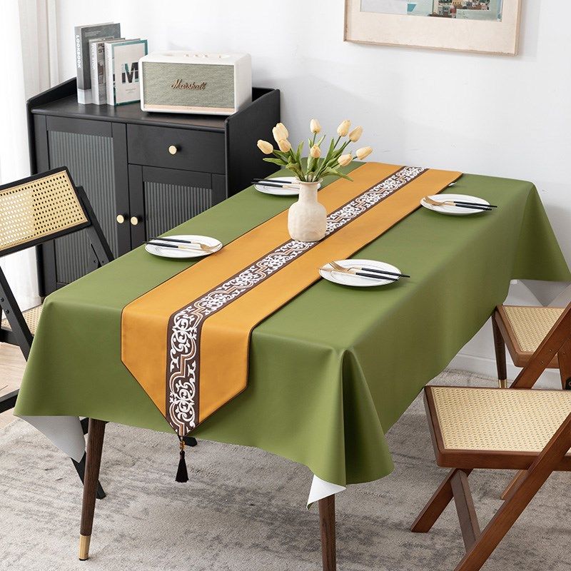 现代餐桌布皮革纯色长方形防水防油防烫免洗风新款定制,居家布艺,桌布,淘宝优惠券,粉丝福利购,淘宝优惠卷