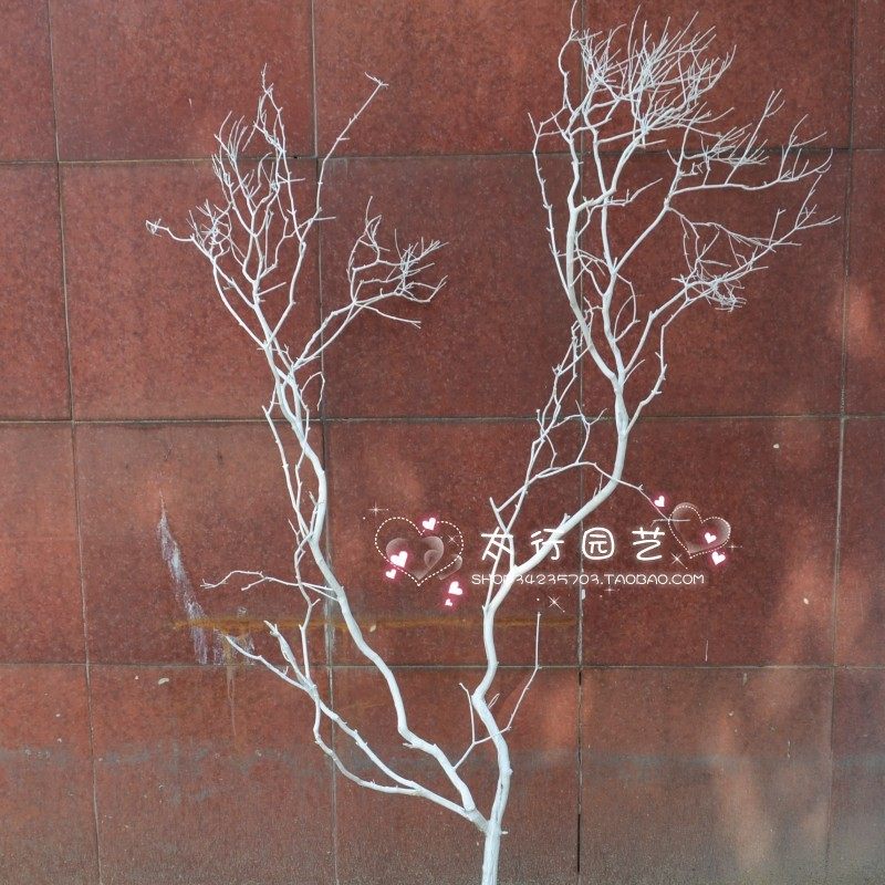 干树枝干枝干树枯树装饰白色树树杆仿真树枝假树枝道具装饰树