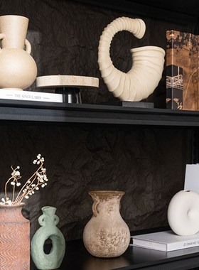 新办公室书柜复古客厅电视柜酒柜样板房展厅仿古瓶