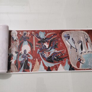 敦煌九色鹿经图复古书画真迹艺术国风微喷仿古装裱手卷国画装饰画