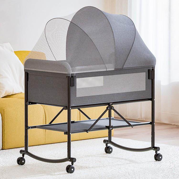 婴儿床可移动多功能可折叠加大款宝宝床儿睡蓝床便携式拼接床直销