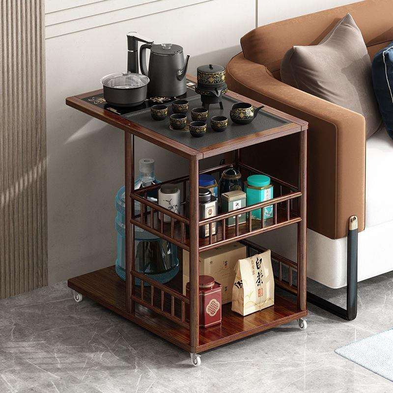 移动小茶桌家用茶几茶车客厅轻奢茶水柜带轮茶台现代烧水壶嵌入式