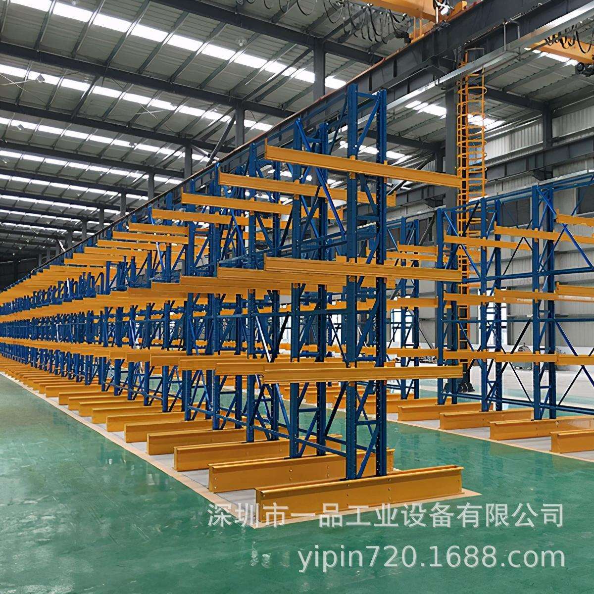 深圳重型仓储悬臂式货架重管长材料货架四层单双面多层悬臂货架