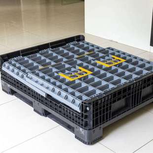 卡板箱可折叠塑料箱大号箱式托盘围板中转箱立体库仓储工业周转箱