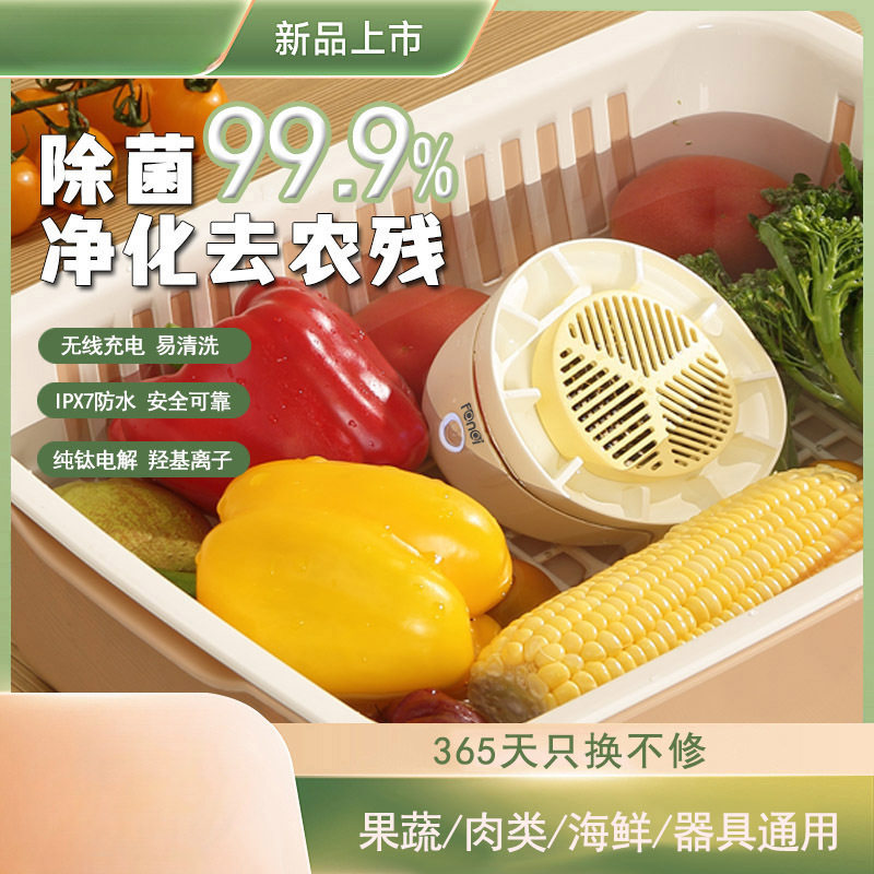 果蔬净化机家用洗肉杀菌去农残漩涡式冲洗果蔬菜净化机除菌亚马逊
