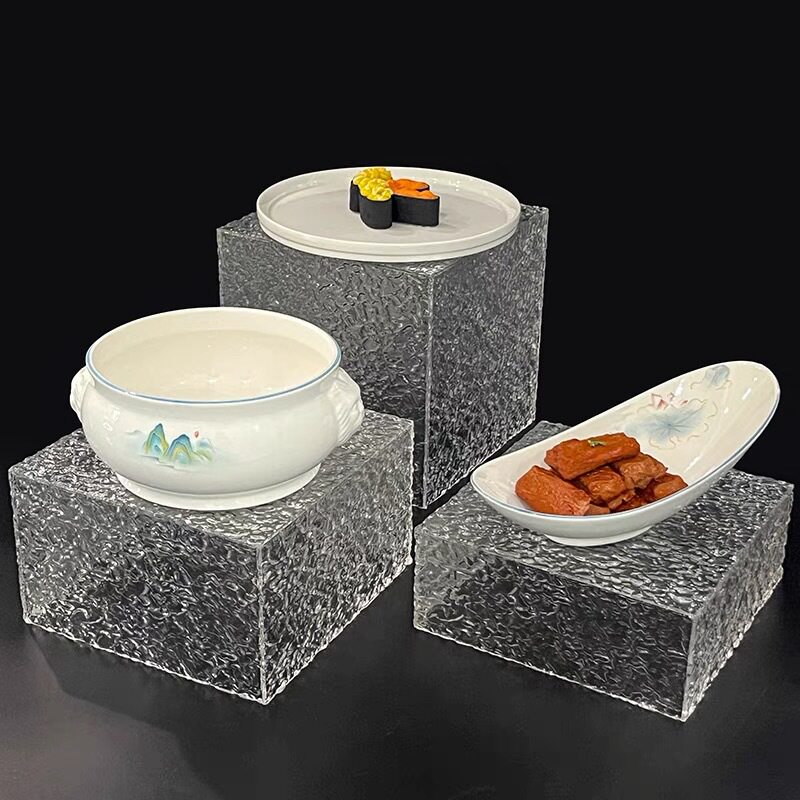 亚克力透明餐饮明档展示盒底座