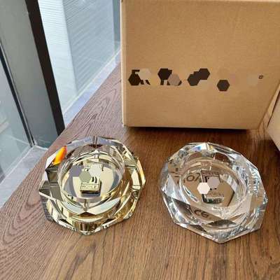 新款Rolls水晶烟灰缸极简水创意个性潮流水晶玻璃烟灰缸居家摆件