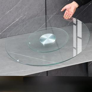 餐桌转盘钢化玻璃家用饭桌圆桌旋转底座圆形手动转台桌子小健之章
