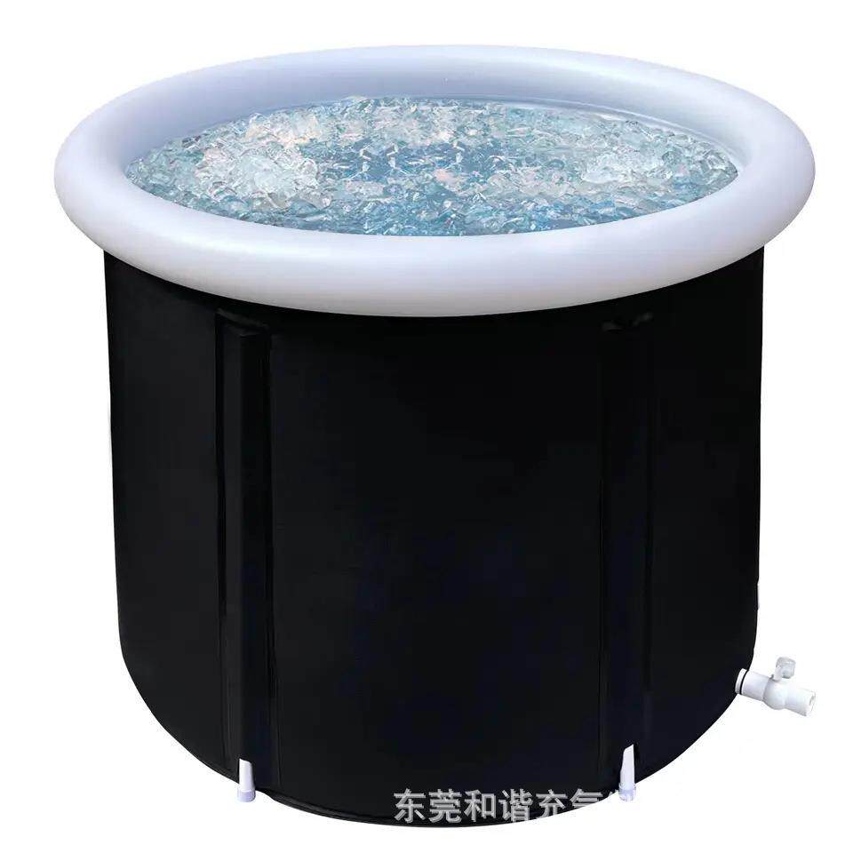 热销家用便携式折叠浴桶泡澡桶冷水浴缸免充气可折叠冰浴桶