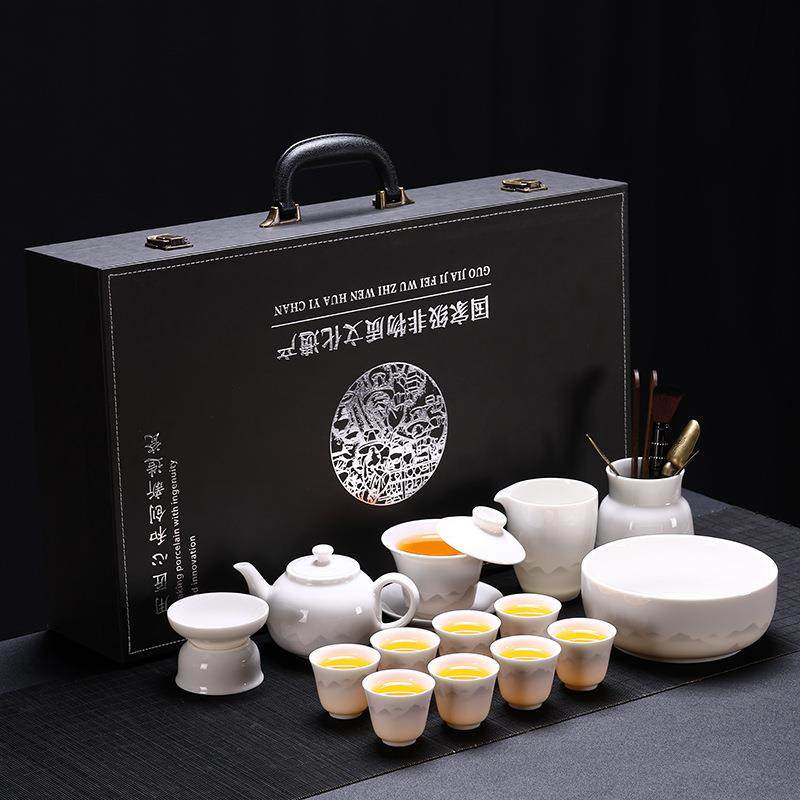幻山无争羊脂玉瓷茶具套装茶具家用多件套会客品茗泡茶悬停盖碗,机械设备,其他机械设备,淘宝优惠券,粉丝福利购,淘宝优惠卷