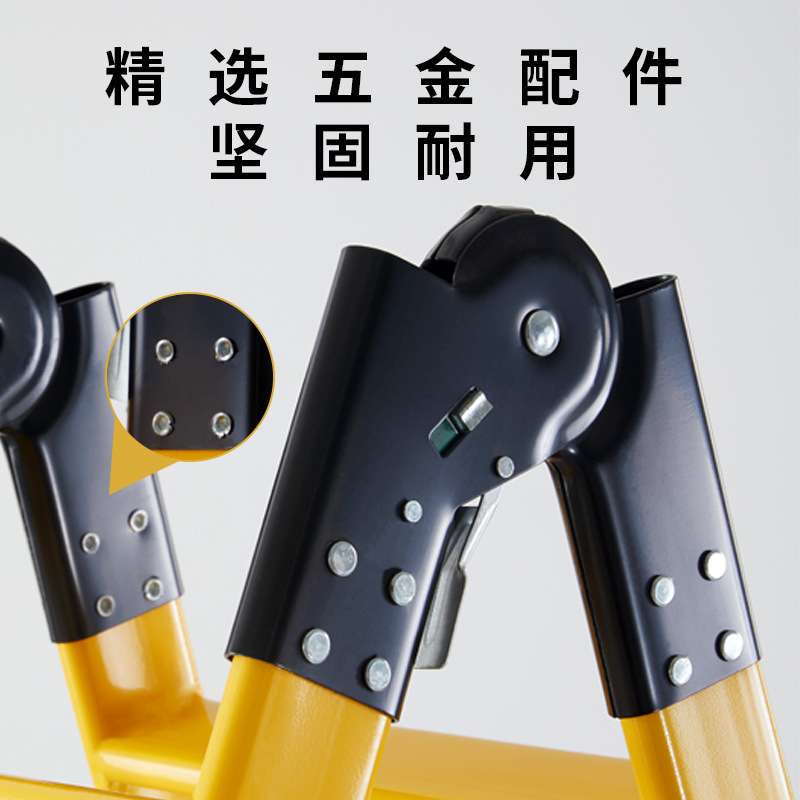 加厚1.5米2米两用梯子家用人字梯折叠梯单边直梯钢管梯伸缩爬新品