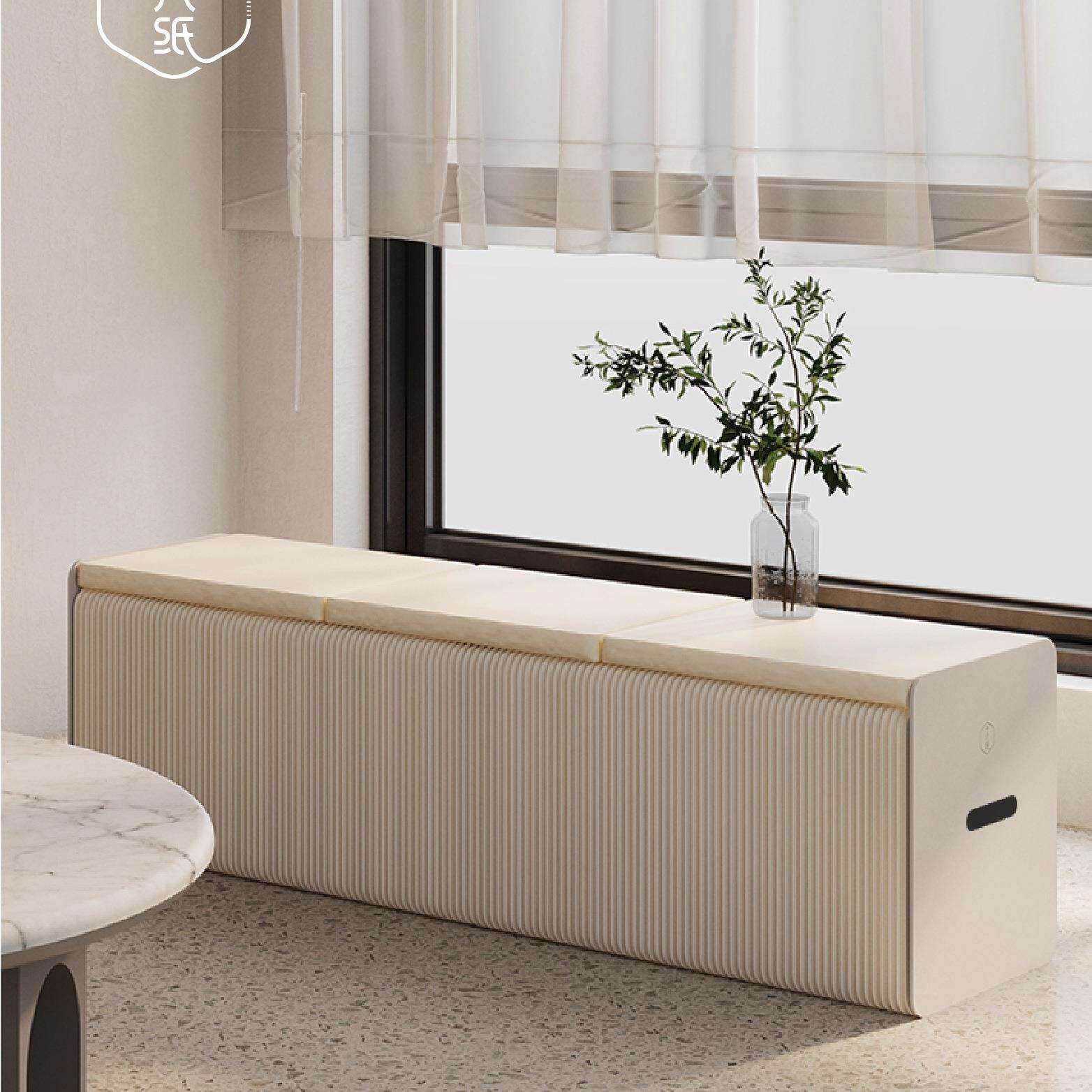 钢琴凳子创意伸缩长条纸凳时尚风琴长方形折叠服装店沙发凳