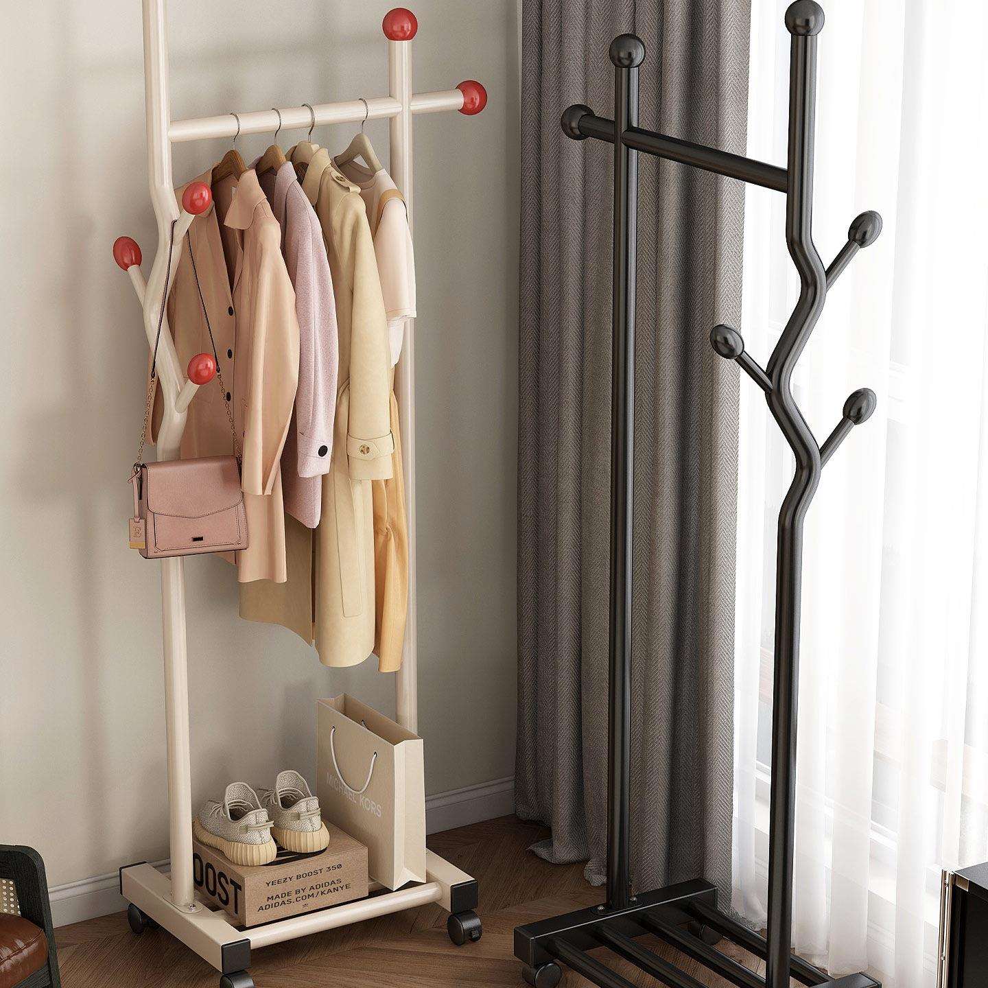 移动挂衣架卧室落地立式衣帽架房间床尾放衣服次净置物架2025新款