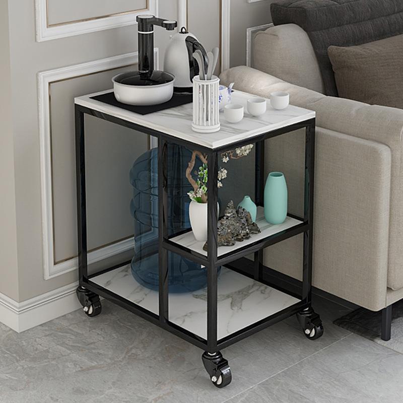 茶车阳台小茶桌大理石茶水架客厅泡茶边几自动电磁炉茶水柜便携式