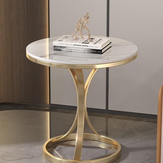 轻奢岩板边几小茶几大理石客厅沙发角几简约可移动阳台小圆桌边柜