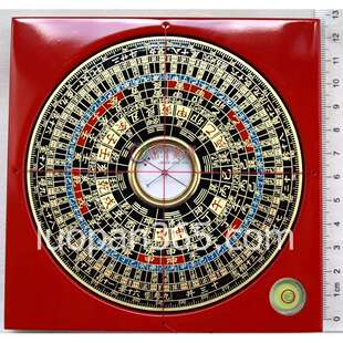 京文堂日星堂罗庚盘罗盘4吋2三元盘15层电木