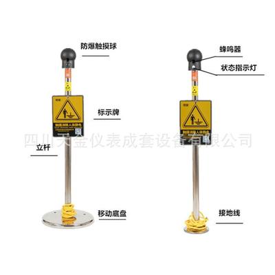 工业级人体静电释放器触摸式工业智能消除静电接地释放柱不锈钢