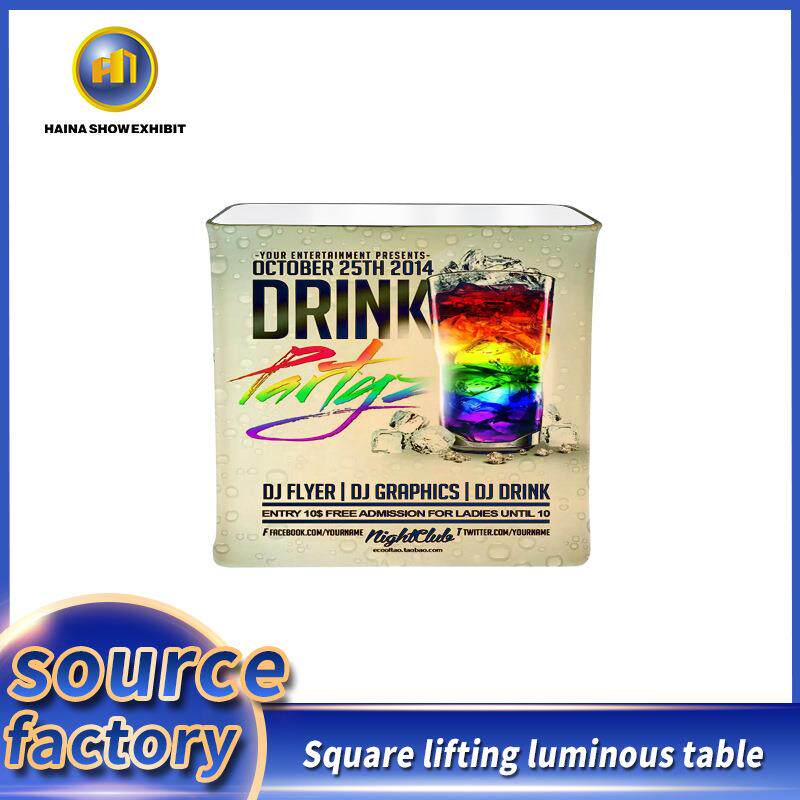 促销台升降发光灯箱广告展示展会快幕秀可移动地推广告牌展示台