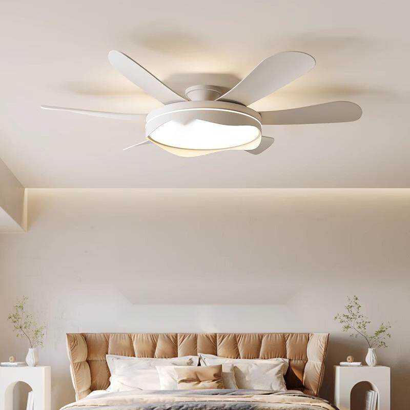 卧室直叶风扇灯2024新款高级感吸顶灯简约现代客厅房间餐厅吊扇灯