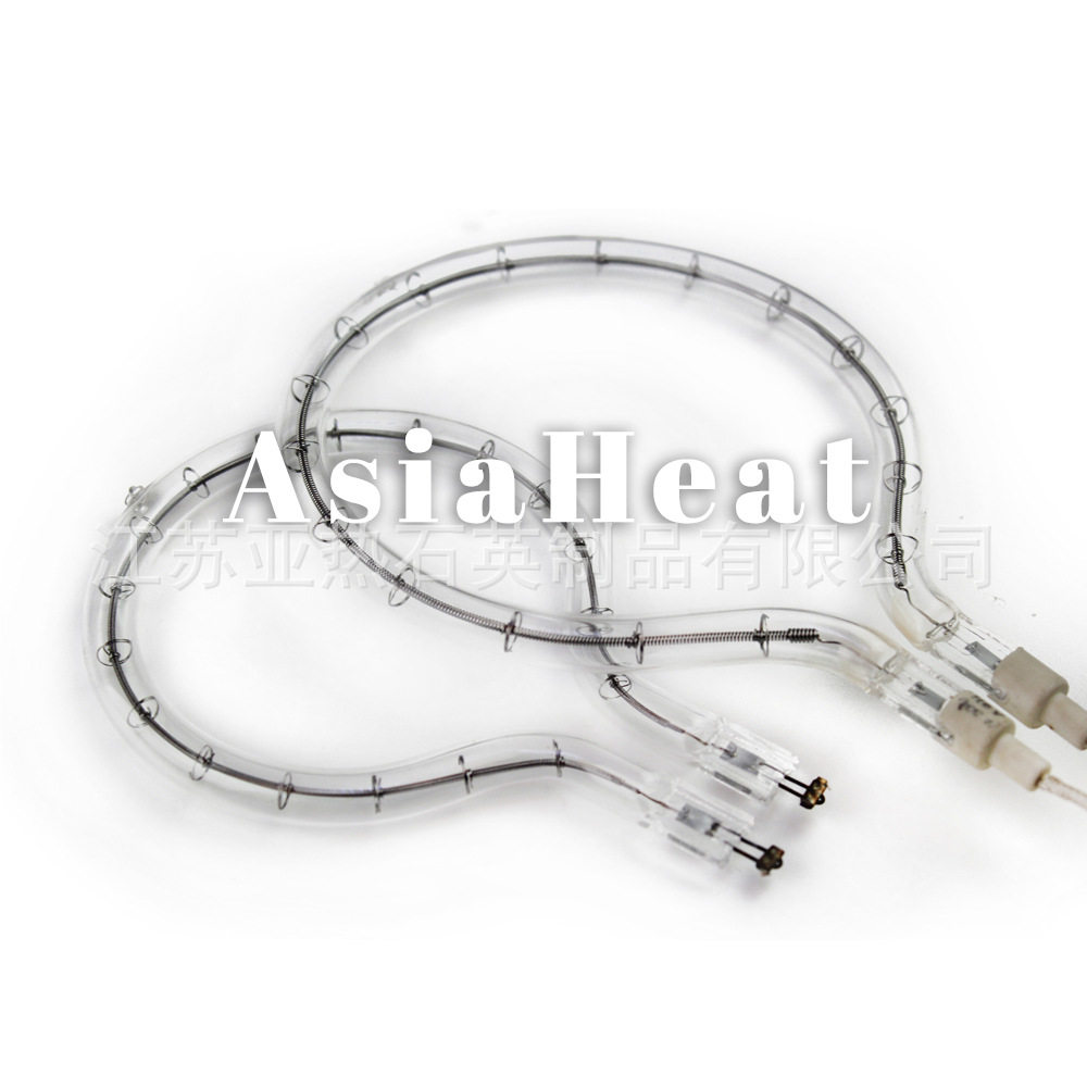 90mm外径230V400W红外线球拍卤素管卤素灯石英玻璃卤素发热管