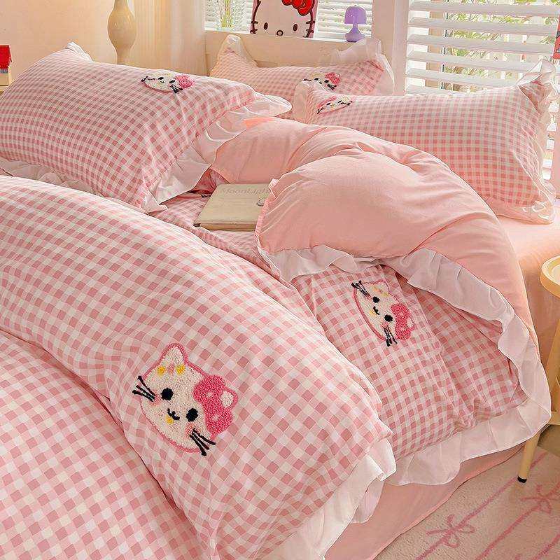 公主风水洗棉床上四件套花边毛巾绣被套床单床笠款学生宿舍三件套,纺织面料/辅料/配套,纺织机械配件,淘宝优惠券,粉丝福利购,淘宝优惠卷