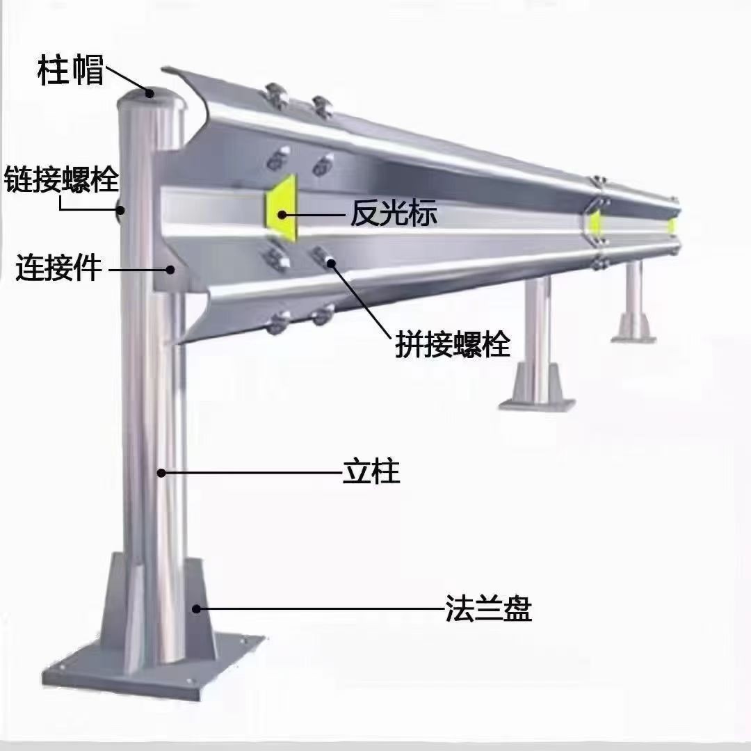 热镀锌喷塑钢波形梁防撞护栏