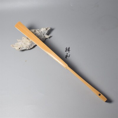 9寸精工老玉竹折扇文玩折扇名家水磨竹文扇梁刮宓刮棱古方头