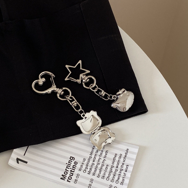 ins冷淡风可爱kt金属感钥匙扣 高级感卡通猫咪包挂件 airpods挂饰,3C数码配件,手机挂件/手机链,淘宝优惠券,粉丝福利购,淘宝优惠卷