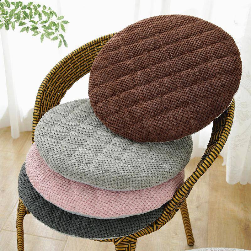 圆形海绵椅子坐垫加厚可拆洗记忆棉子椅子垫圆形酒吧座垫防滑