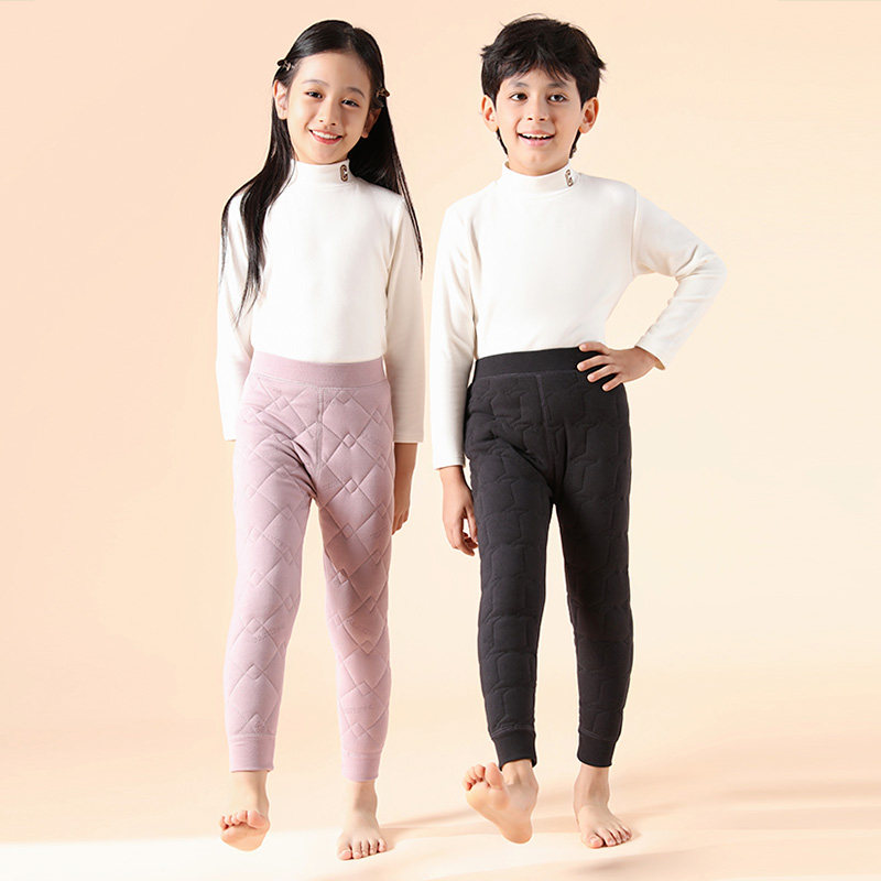 儿童棉裤冬季加厚加绒德男童女童中大童羊毛裤卫生裤内穿绒裤保暖