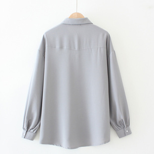 大码女装乱麻衬衫200斤胖mm夏季新款宽松显瘦长袖百搭休闲衬衣潮