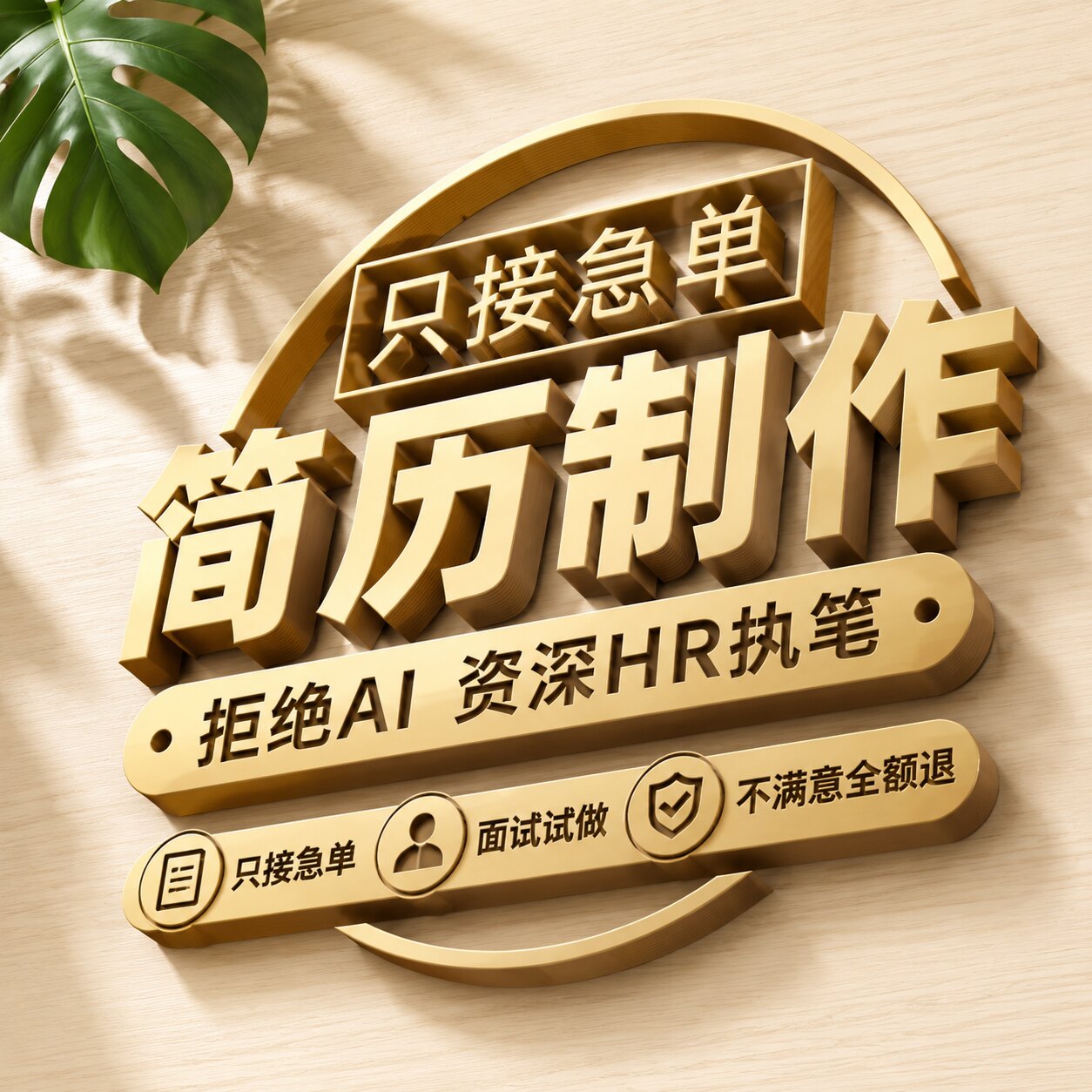 简历代制作样稿不满意全额退款