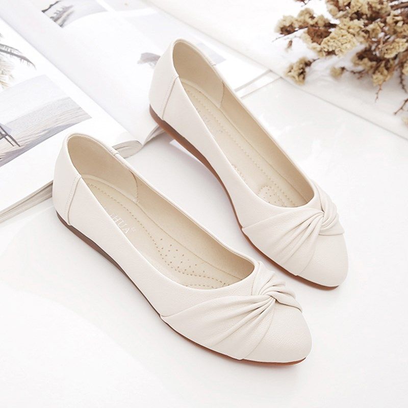平底鞋女20e24春秋新款女鞋子夏百搭浅口豆豆鞋妈妈鞋软皮软底单,女鞋,浅口单鞋,淘宝优惠券,粉丝福利购,淘宝优惠卷