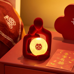 结婚礼物送新人新娘闺蜜高档实用订婚新婚礼品床头柜装饰情侣摆件