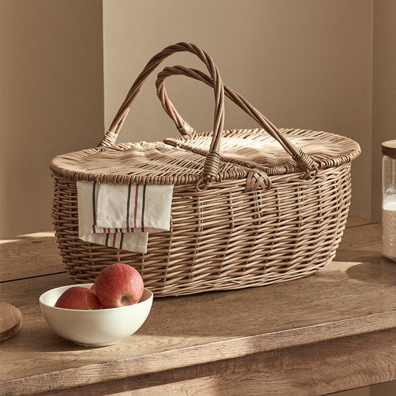 收纳篮柳编藤编织手提野餐w篮子采摘水果蔬菜篮收纳筐购物篮竹篮,收纳整理,其他收纳篮,淘宝优惠券,粉丝福利购,淘宝优惠卷