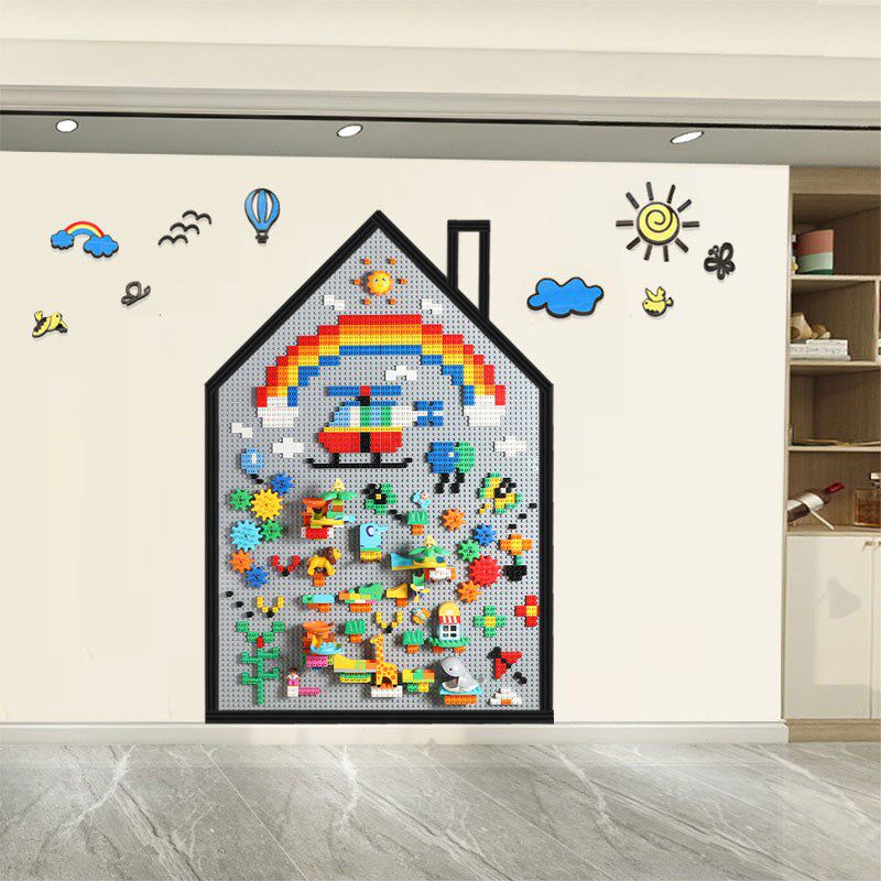 积木墙面墙贴定制大颗粒底板上墙拼装玄关儿童房幼W儿园玩具走廊,玩具/童车/益智/积木/模型,普通塑料积木,淘宝优惠券,粉丝福利购,淘宝优惠卷