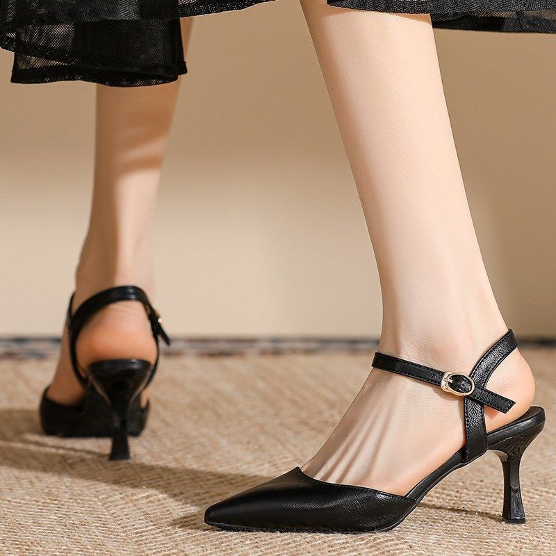 小码凉鞋女313233n软皮细跟包头高跟鞋大码41一43脚胖宽肥夏季新,女鞋,时装凉鞋,淘宝优惠券,粉丝福利购,淘宝优惠卷