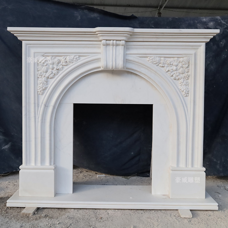 大理石壁炉法式拱形石雕壁炉美式浮雕汉白玉欧式石W材壁炉装饰柜,家居饰品,石雕,淘宝优惠券,粉丝福利购,淘宝优惠卷
