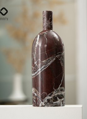 侘寂风欢醉大理石摆件欧式客厅家居简约装饰M品样板间客厅饭厅桌