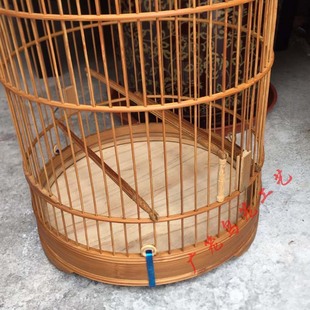 小黑白水鸫笼老竹笼老竹鸟笼装饰灯笼鸟笼子绣眼竹制清远笼广式