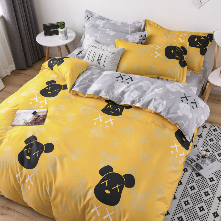 网红黑色被套床单件被罩女150x200x230宿舍单人1.5米1.8x2m被子套