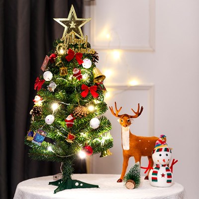 圣诞节礼物儿童小礼品装饰品小型迷你发光小树桌面圣诞树家用摆件