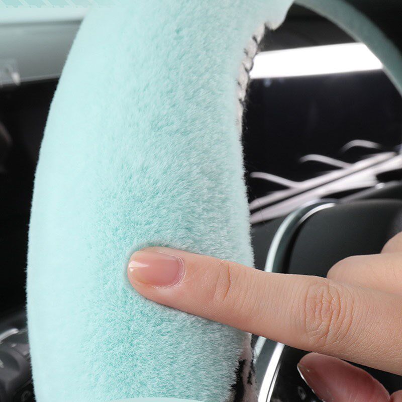 适用于长安方向盘套冬季短毛绒CS75 CS35plus逸动DT XT汽车把套女