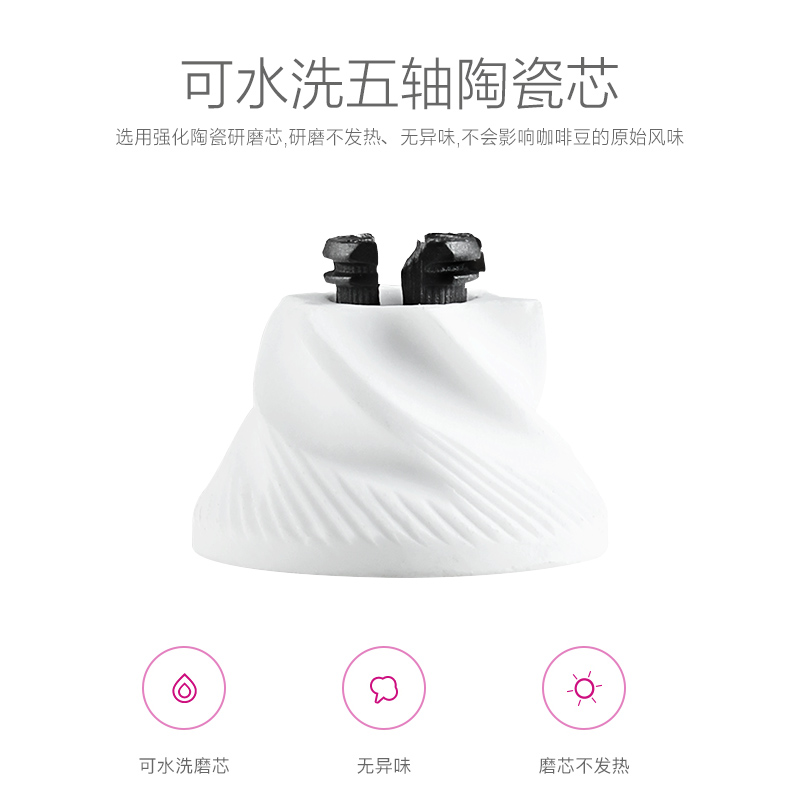手摇咖啡磨豆机 迷你手磨便携咖啡机 家用手动咖啡豆研磨器可水洗