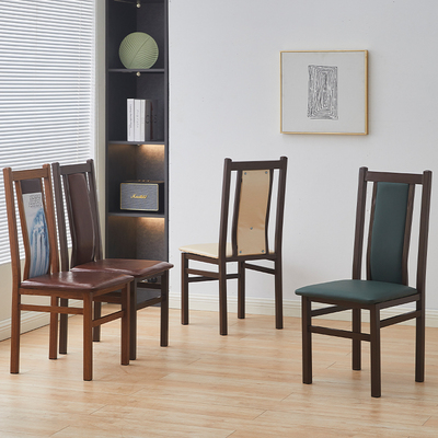 新中式饭店饭厅靠背酒店包厢椅子小吃烧烤店餐椅食堂简约快餐桌椅